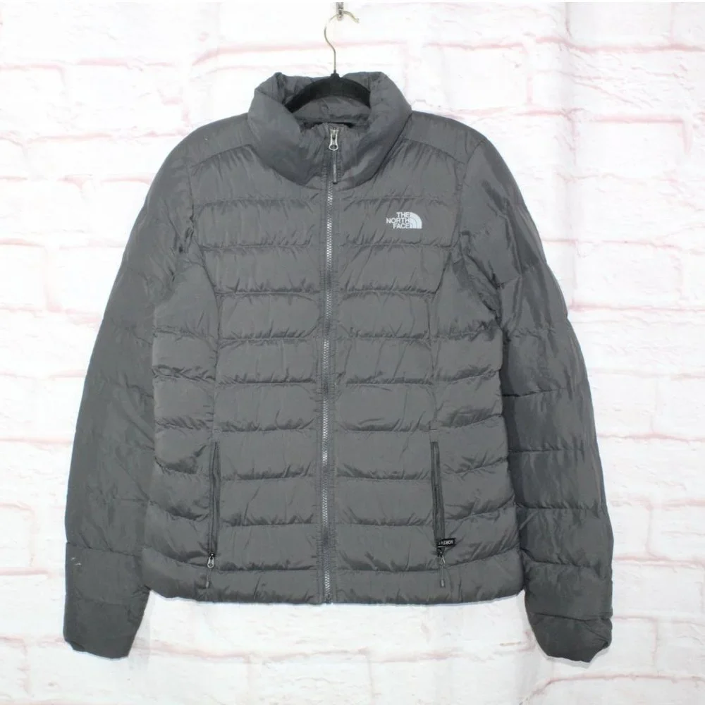 The North Face Gray Puffer Quilted Goose Down Insulated Jacket Size M - Picture 1 of 10